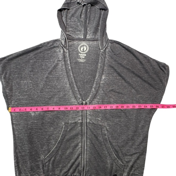 Hang Ten Short Sleeve Gray Hoodie Size XL - Picture 4 of 8